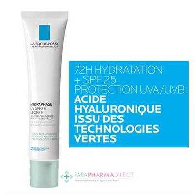 La Roche Posay Hydraphase HA UV SPF25 Légère - 72H Hydratation Intense 40ml