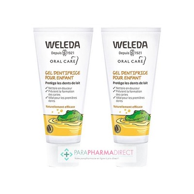 Weleda Gel Dentifrice pour Enfant BIO 2x50 mlLot  × 2
