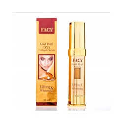 Осветляющий лифтинг-серум для лица Gold Pearl DNA с золотом, икрой и жемчугом от Facy 20 мл / Facy gold pearl dna collagen serum 20 ml