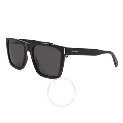 Polaroid  Polarized Grey Rectangular Men's Sunglasses