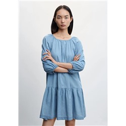 Vestido corto tencel -  Mujer | MANGO OUTLET España