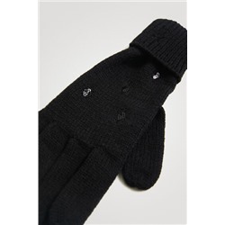 Guantes tricot bordado a tono