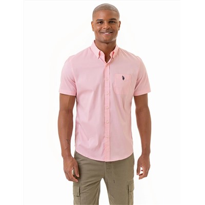 SHORT SLEEVE STRETCH POPLIN SHIRT