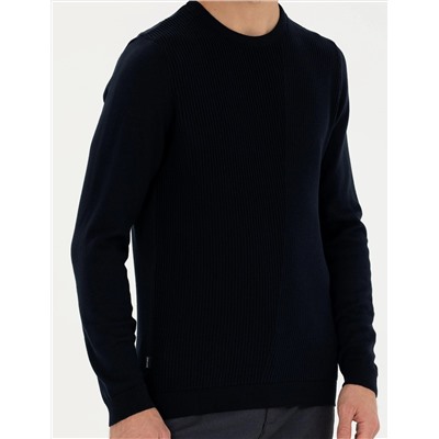 Lacivert Slim Fit Kazak