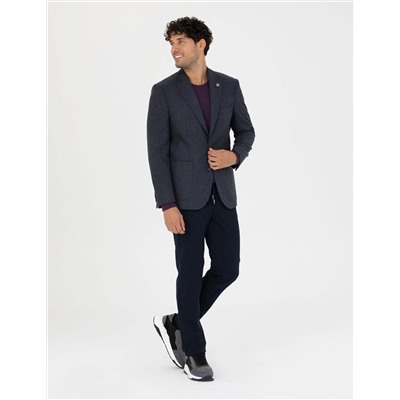 Lacivert Slim Fit Ceket