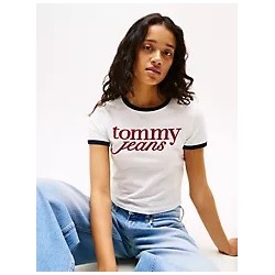 Tommy Jeans Script Logo Ringer T-Shirt