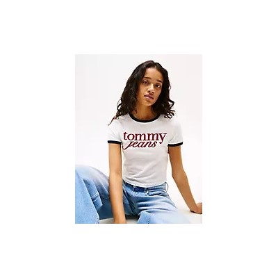 Tommy Jeans Script Logo Ringer T-Shirt