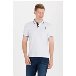 Erkek Beyaz Basic Polo Yaka Tişört