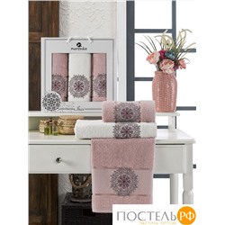 11295 Комп. Пол. MERZUKA махр. в короб. (50x90/2)(70х140/1) 3 шт. INCI светло-розовый