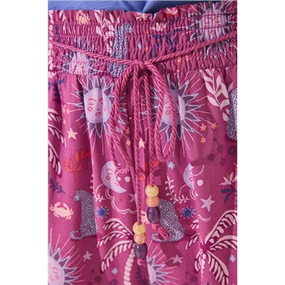 Pantalón corto estampado morado