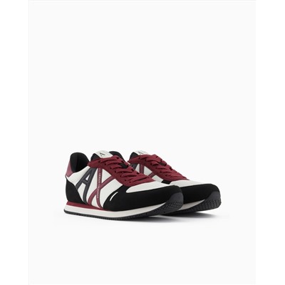Sneakers in eco-suede, mesh and nylon