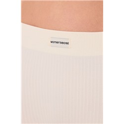 Culotte canalé seamless blanco