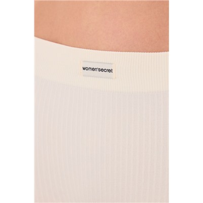 Culotte canalé seamless blanco
