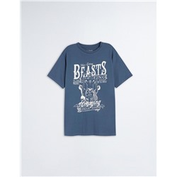 Print T-shirt, Men, Blue
