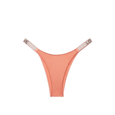 VERY SEXY Love Rhinestone Shine Strap Brazilian Panty