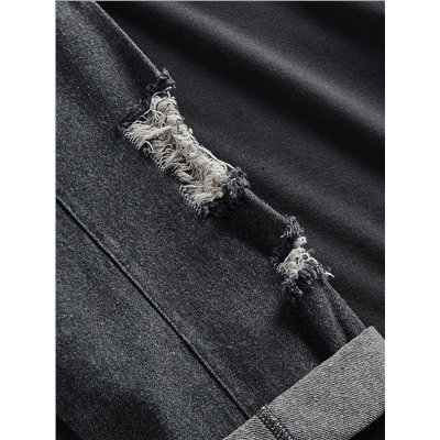 Shirt mit Jeansärmeln