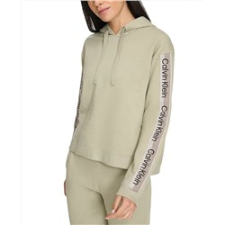 Calvin Klein Women's Logo Stripe Pullover Hoodie