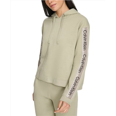 Calvin Klein Women's Logo Stripe Pullover Hoodie