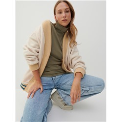 Rollkragenpullover mit hohem Baumwollanteil