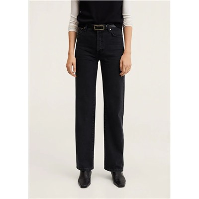 Vaqueros rectos tiro alto -  Mujer | MANGO OUTLET Melilla