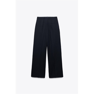 WIDE-LEG TROUSERS WITH DOUBLE WAISTBAND