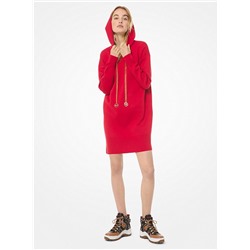 MICHAEL MICHAEL KORS Logo Chain Stretch-Cotton Hoodie Dress