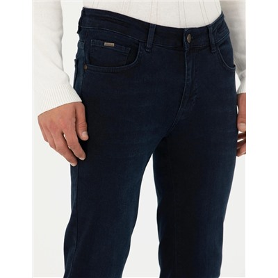 Koyu Lacivert Slim Fit Jean Pantolon