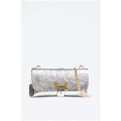 Bandolera de nobuk - Plateado - Firenze Artegiani