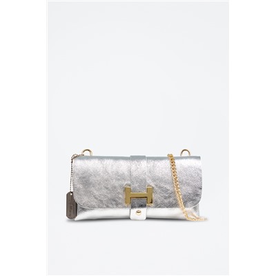 Bandolera de nobuk - Plateado - Firenze Artegiani