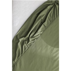 Manon King Size %100 Pamuk Ranforce Lastikli Çarşaf - Haki