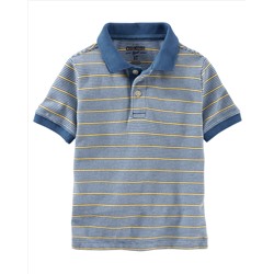 STRIPED PIQUÉ POLO