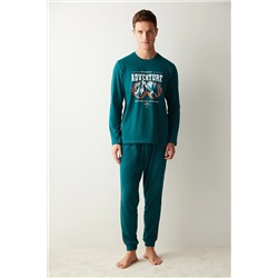 Penti Mountain Jogger Koyu Yeşil Pijama Takımı PH8B87Q723SK-GN13