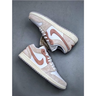 Кроссовки для баскетбола NK AIR JORDA*N 1 low "light bonearchaeo brown" 1 поколения, классические, в стиле ретро,