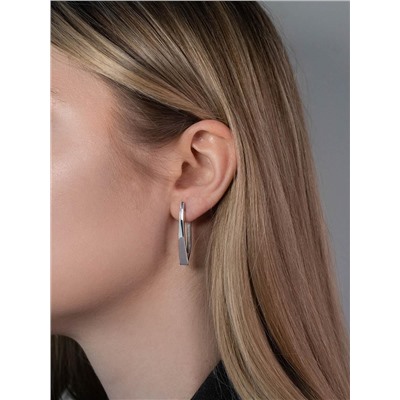 Серьги из серебра родированные 925 пробы с031р