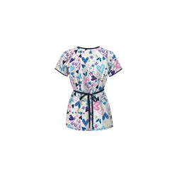 Happy Scrubs® Crazy Hearts White Print Scrub Top