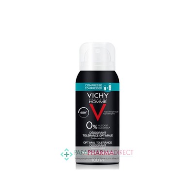 Vichy Homme Déodorant Tolérance Optimale 48h Compressé 100ml