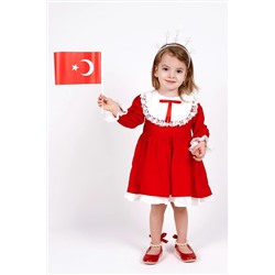 Le Mabelle Kırmızı Fisto Yakalı Kız Çocuk Elbise - Lisa LM686