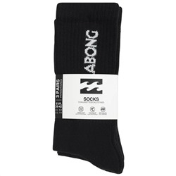 Billabong Unisex Crew Tennis Socken 3 Paar schwarz BG-02 CREW