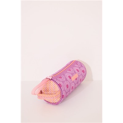 Neceser pequeño estuche rafia rosa