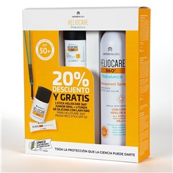 Heliocare 360 Pediatrics PACK Spray y Stick 20% Descuento con funda de Regalo
