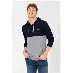 Erkek Lacivert Kapüşonlu Sweatshirt
