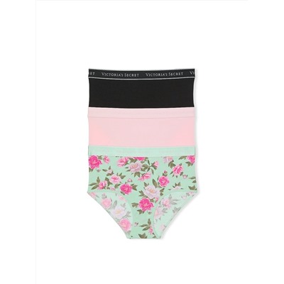 Victoria's Secret 3-Pack Logo Cotton High-Waist Brief Panties