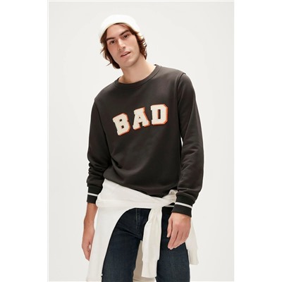 Bad Bear, FELT CREWNECK SİYAH Erkek Sweatshirt