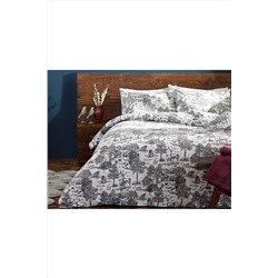 English Home Winter Forest Flanel Tek Kişilik Nevresim Takımı 160x220 Cm Gri 10030298-1