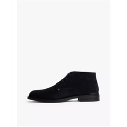 Lace-Up Suede Ankle Boot
