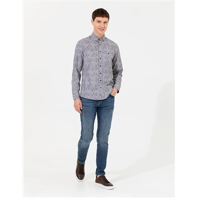 Siyah Slim Fit Uzun Kollu Gömlek