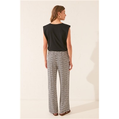 Pantalón largo viscosa estampado ikat