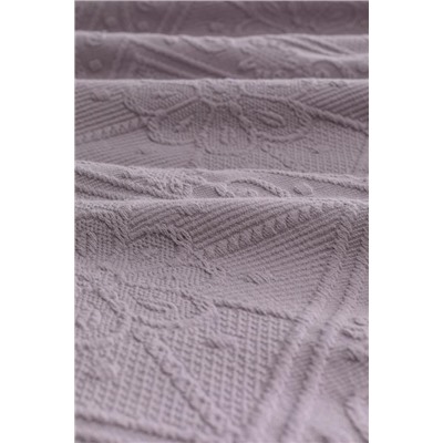 Marjolaina %100 Pamuk King Size Yatak Örtüsü - Açık Mürdüm