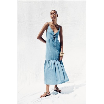 MIDI DRESS WITH BOWS