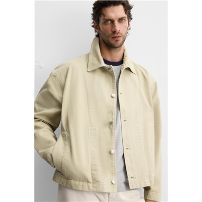 CAZADORA CROPPED FIT TWILL